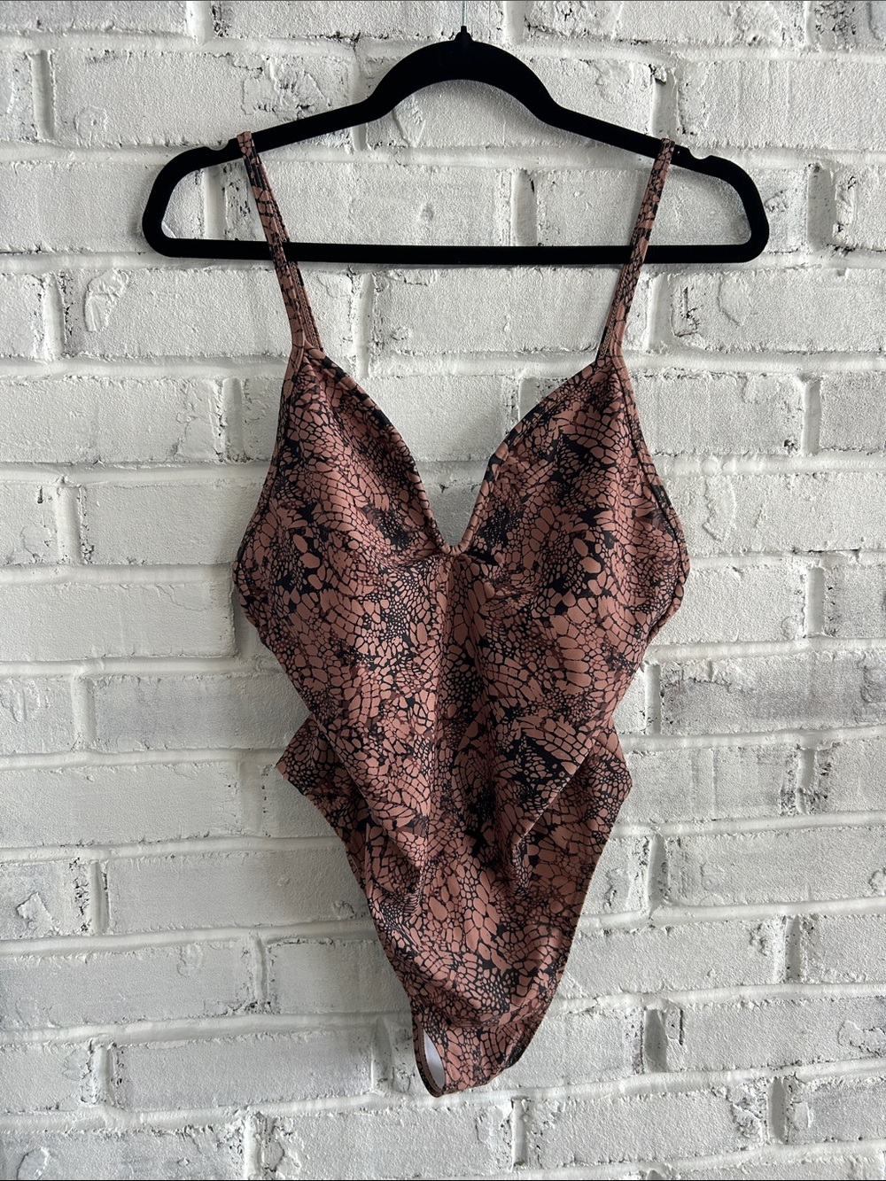 Vero Moda Mauve Lace-Print One-Piece Swimsuit